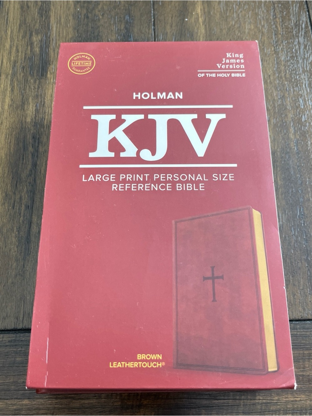 Bible: KJV Large Print Personal Size Reference Bible: Brown by Holman: NEW